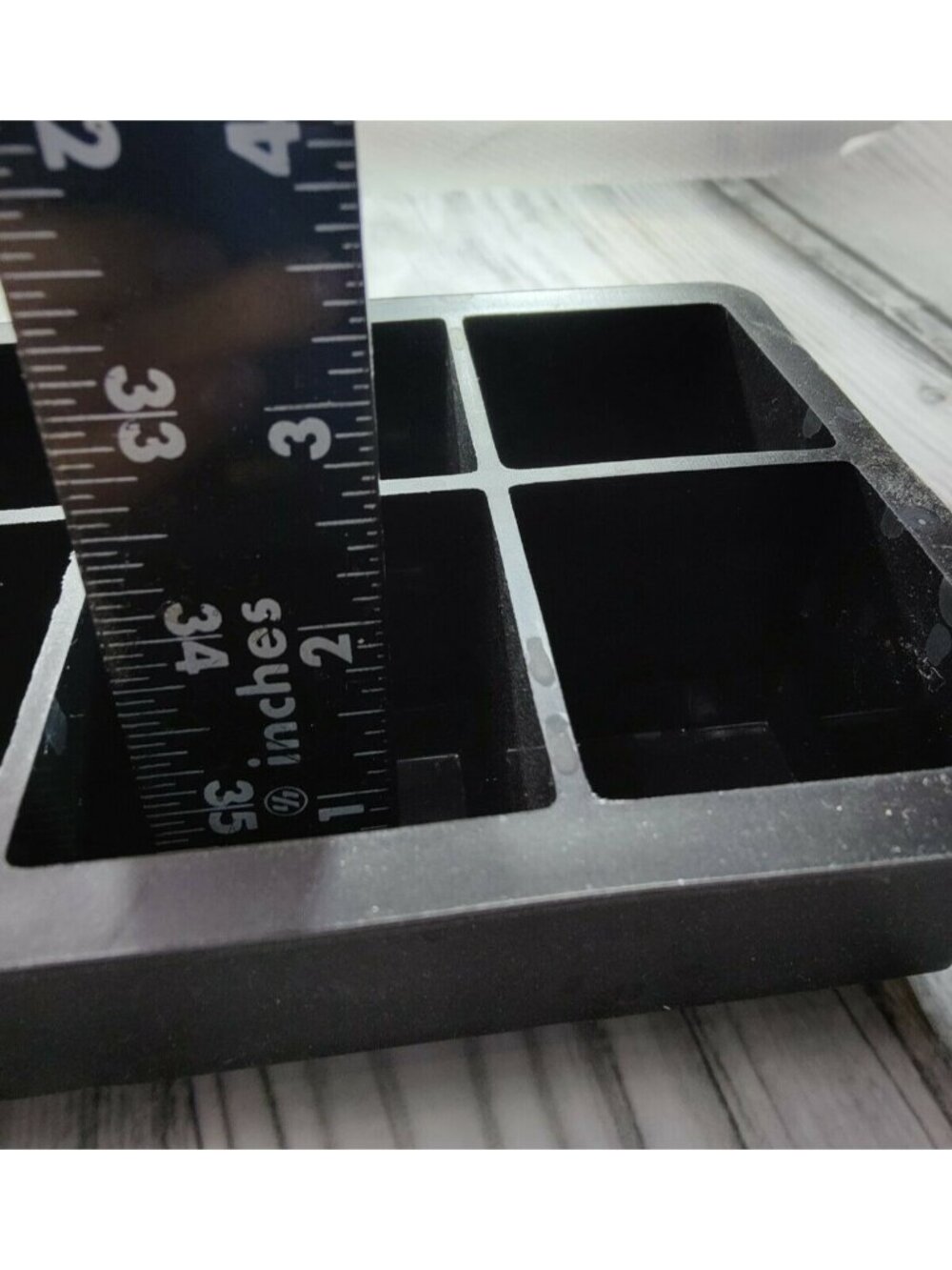 2 Pack Large Silicone Ice Cube Trays, 2-Inch Cubes - Whiskey & Cocktails, Black - Picture 7 of 9